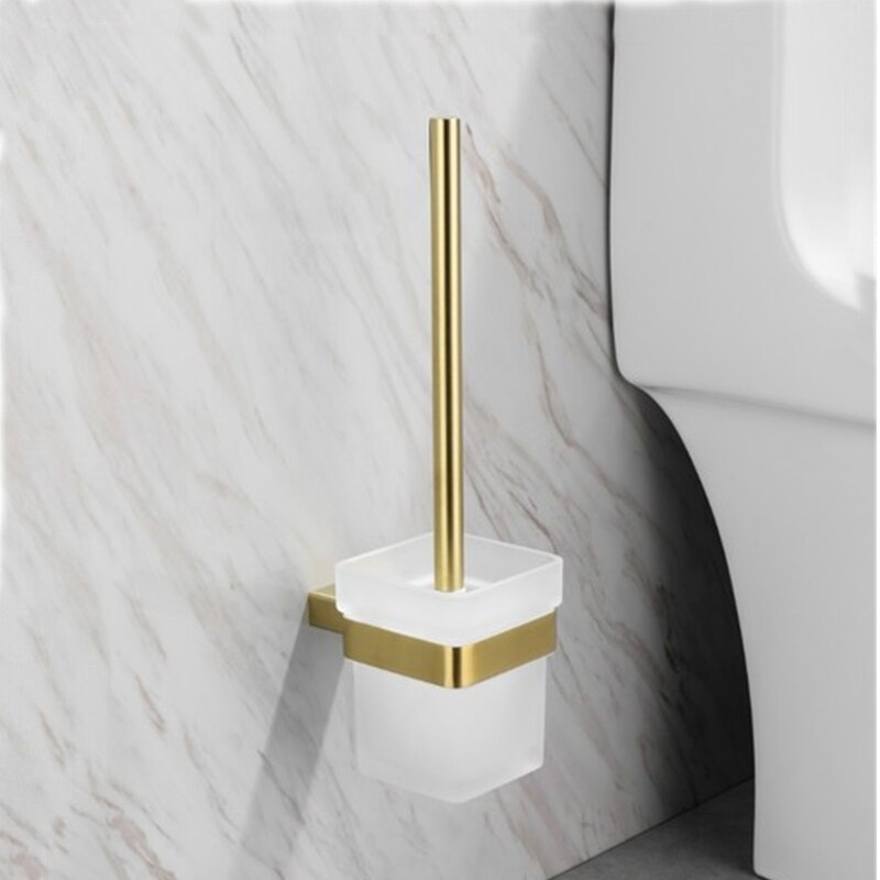 Bathroom Accessories Brushed Gold Toothbrush Holder Metal Wall Toilet Roll Paper Holder SUS304 Stainless Steel Bath Set Hooks: K