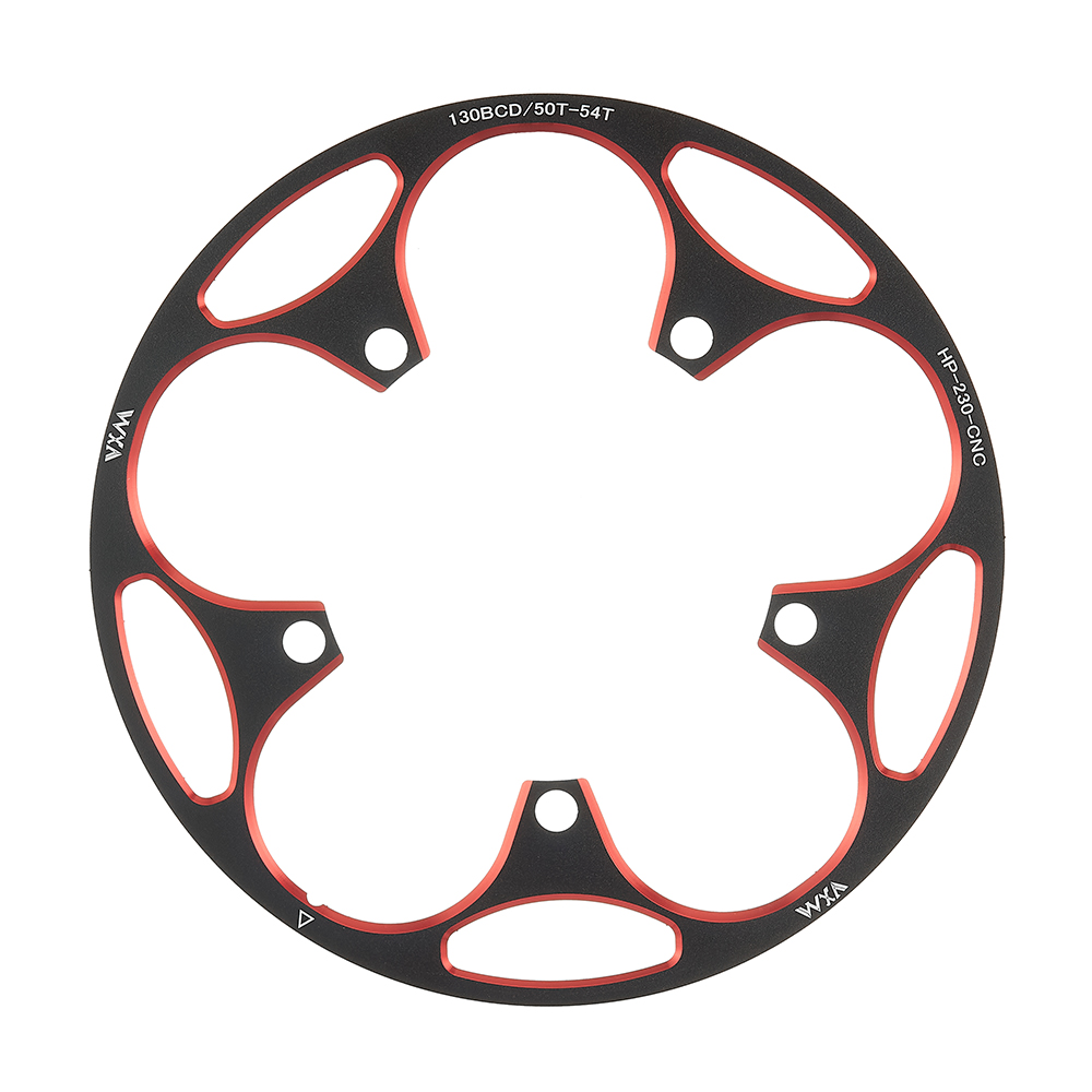 130BCD 50T-54T 56T-60T Road Bicycle Crank Set Aluminum Alloy Protective Plate Single Disc Sprocket Gear Strong Protective Cover: Red / 24-32T