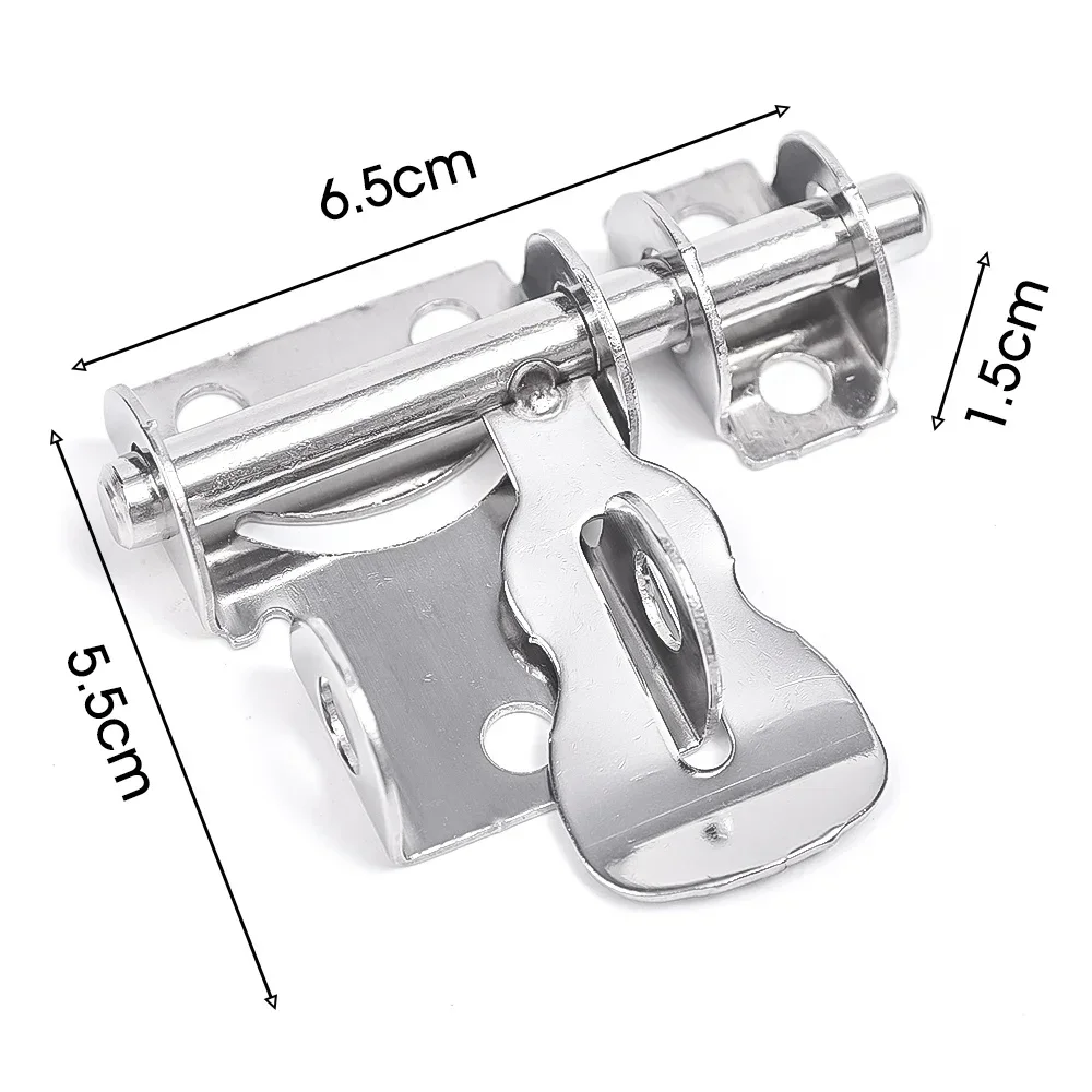 Stainless Steel Door Lock Small Security Door Bolt Window Latch Heavy Duty Sliding Gate Tower Bolts Latch Catch Home Bolt Locks: M / Black & White