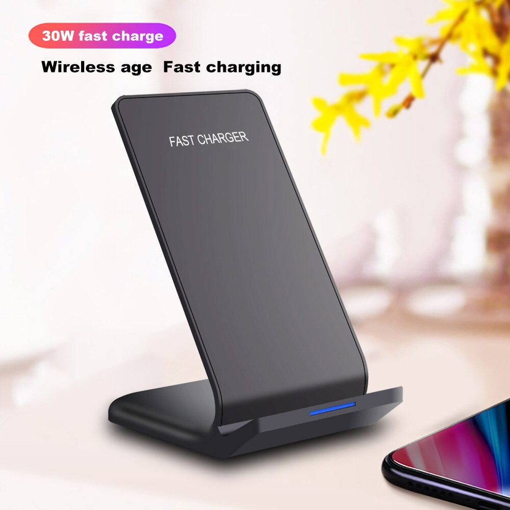 30W Qi Draadloze Oplader Voor Iphone 12 11 Xs Xr X 8 Samsung S21 S20 Galaxy Note 20 Huawei mate 40 Pro Type C Lader Telefoon Houder