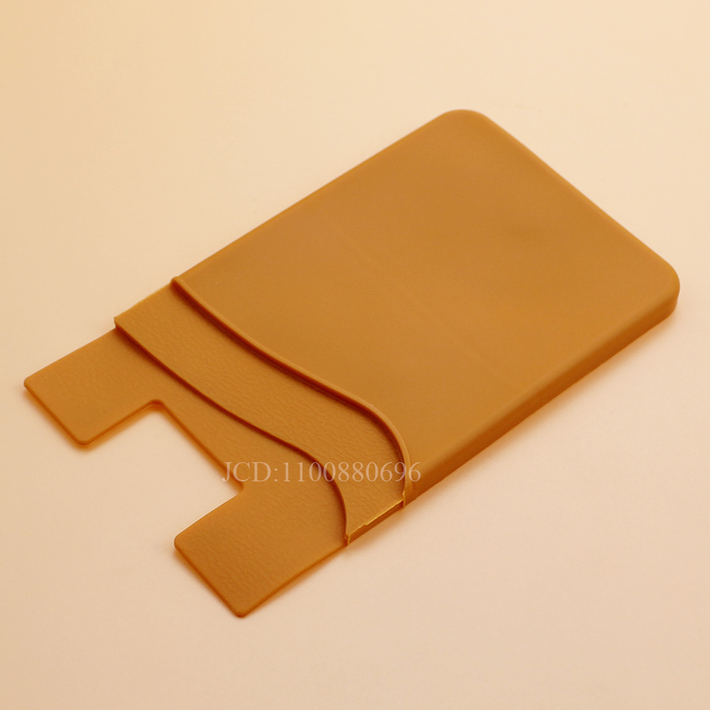 Tarjetero de silicona para teléfono móvil, funda tipo billetera, bolsillo para casi todos los teléfonos móviles: YELLOW