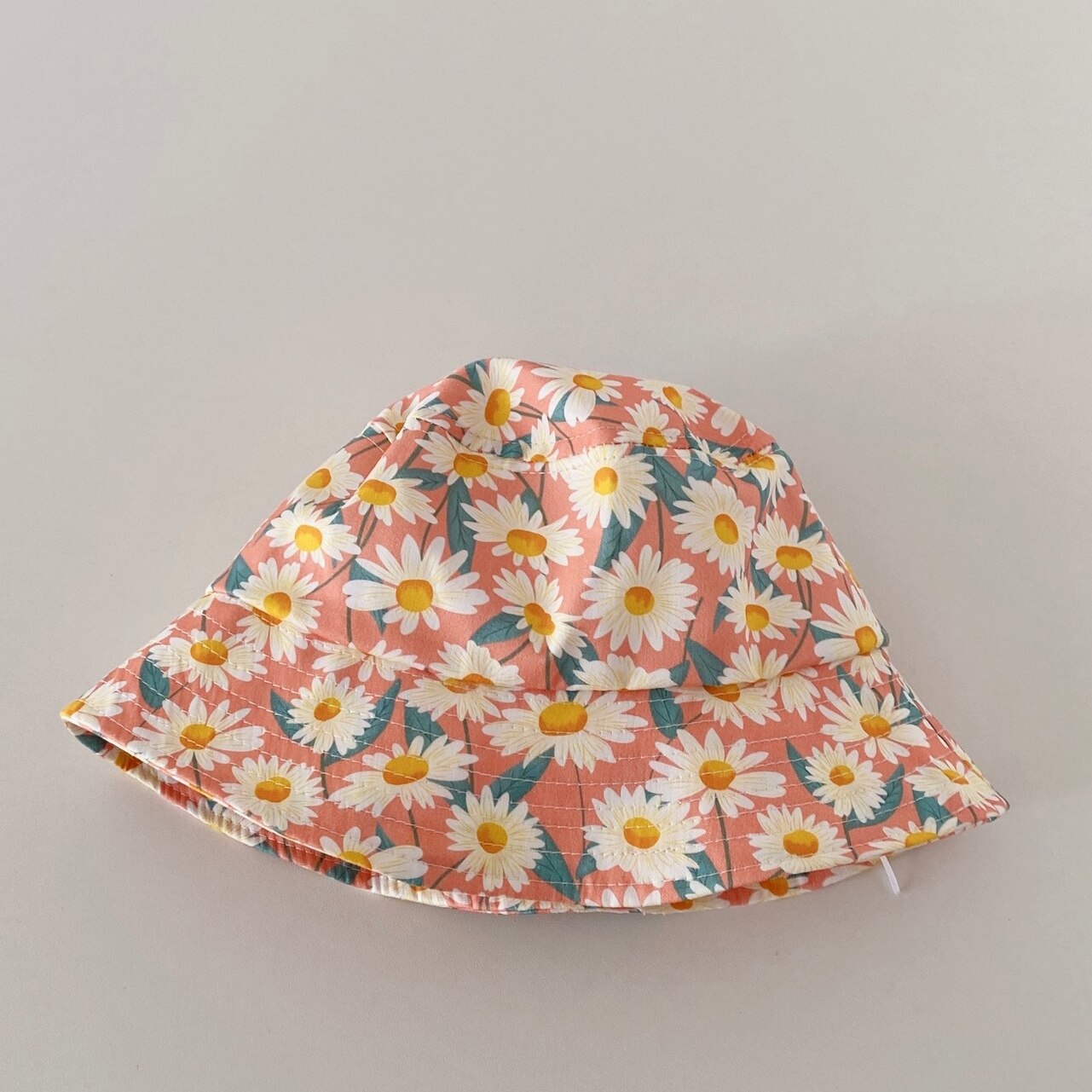 cute girls sun hat spring summer cotton print daisy tomato fisherman hats for girls outdoor casual caps: 1
