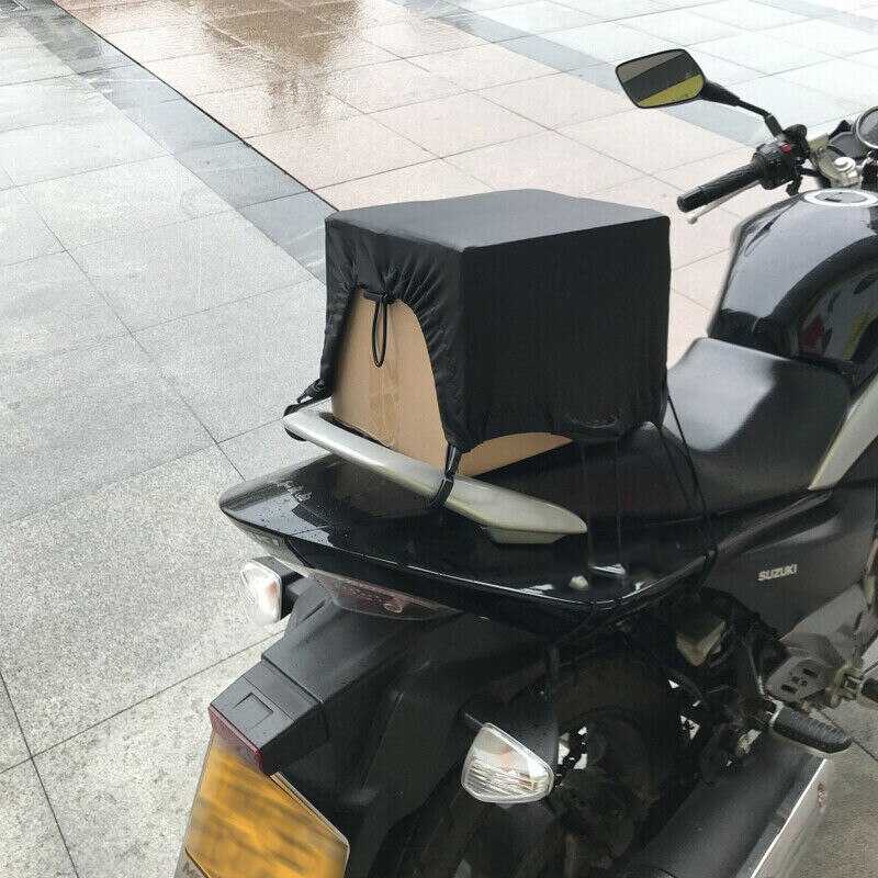Motorrad Stamm Sitz Hinten Gestell Gepäck Regal Abdeckung Wasserdichte Elastische Gittergewebe Tasche Helm Netz Werkzeug draussen Reiten
