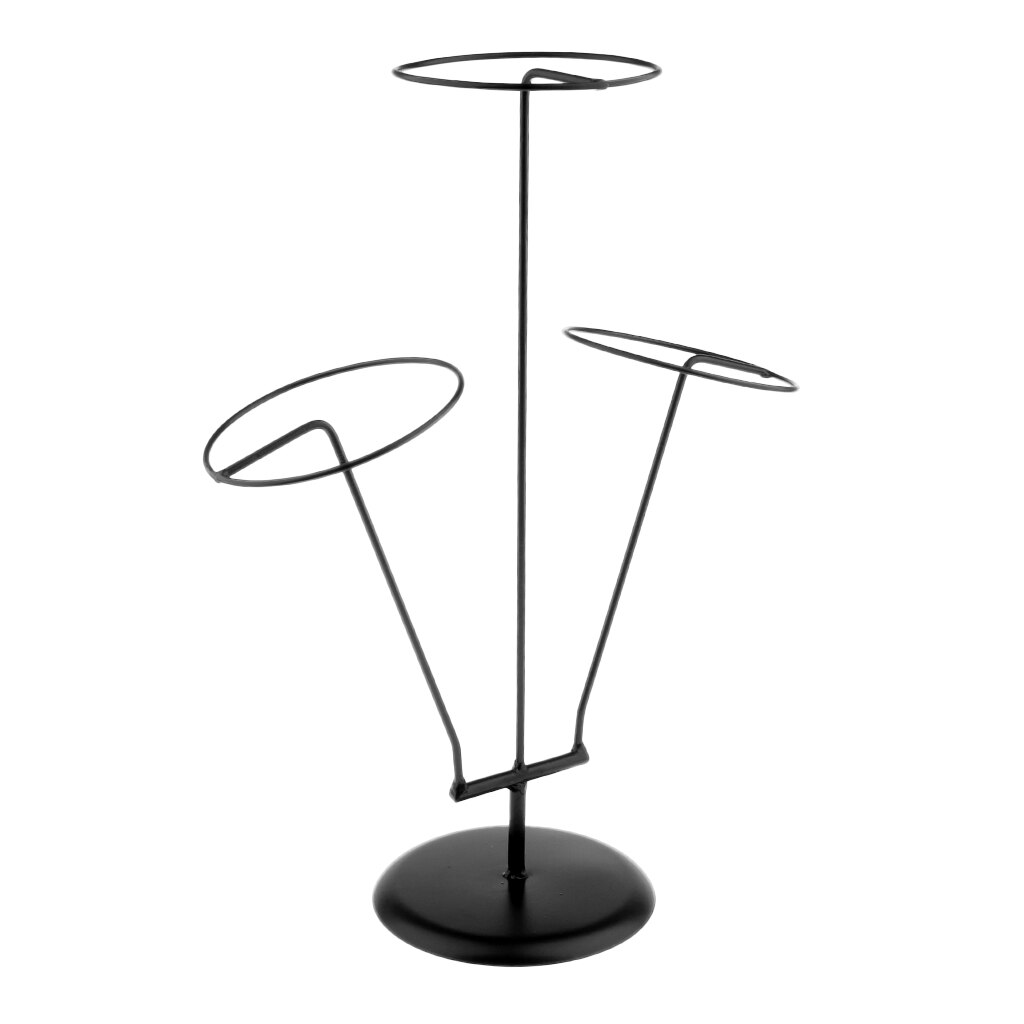 Soporte de exhibición de 3 cabezas para sombreros y gorras, soporte duradero para secar pelucas, estante para almacenamiento de pelucas