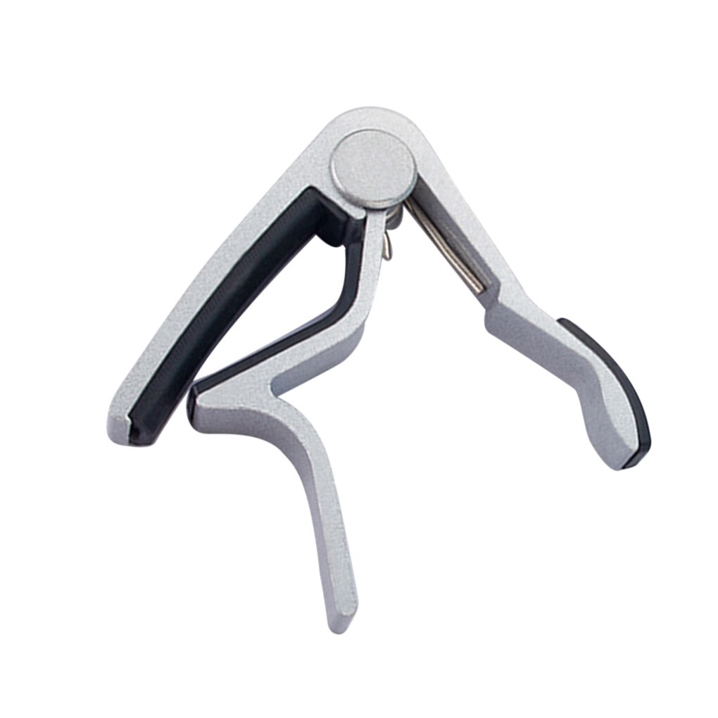 Guitar Capo Streamlined Aluminum Guitar String Clip Clamp with Stainless Steel Spring Silicone Handle