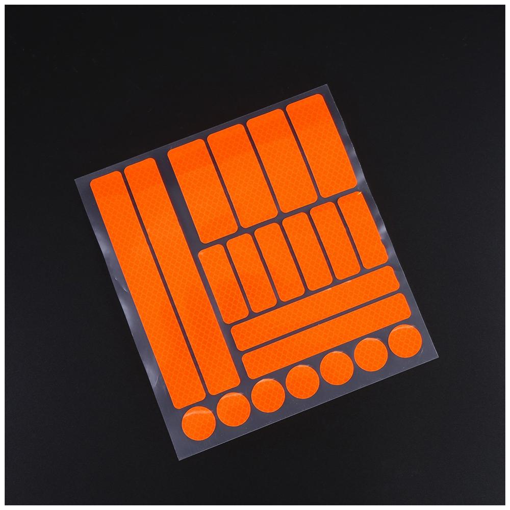 Accessoires de voiture réflecteur de bande réfléchissante réfléchissant Moto autocollant réfléchissant pour cadre de vélo autocollants Auto ruban décoratif: Orange