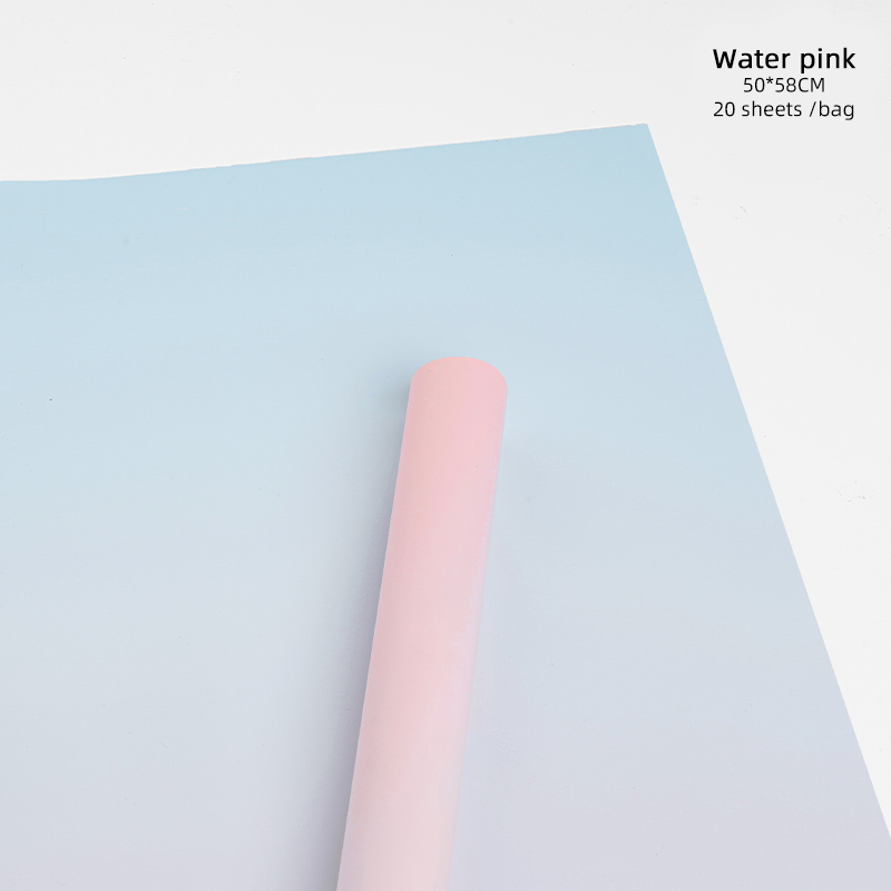 Gradient Rainbow Flowers Wrapping Paper Handmade Bouquet Wrapping Paper Flower Shop Floral Waterproof Packaging Material: Light Grey