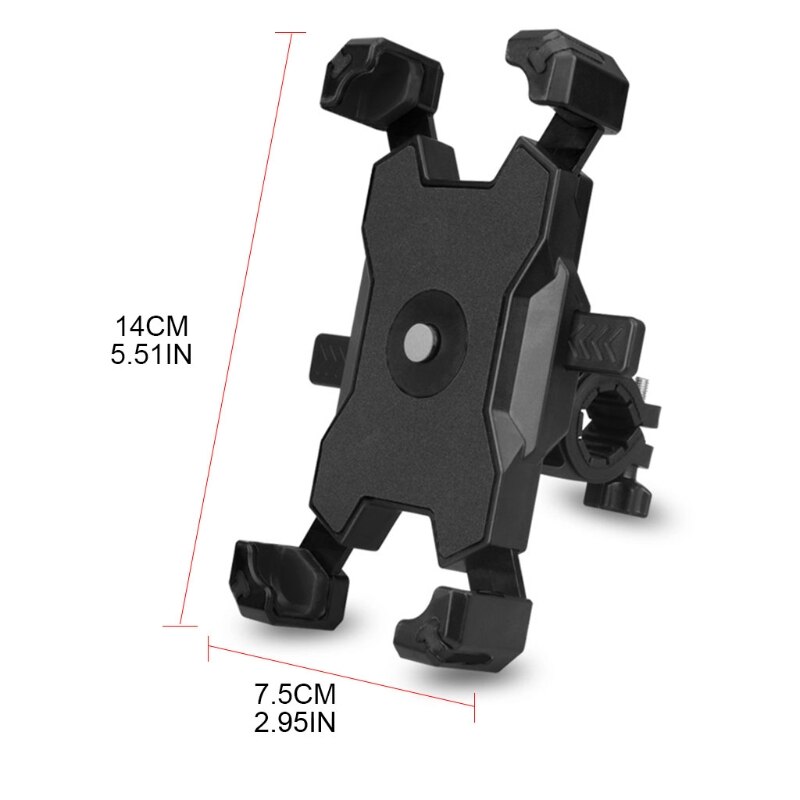 Anti-Shake Bike Handlebar Phone Mount 360° Rotation Bicycle Holder Stand Cradle