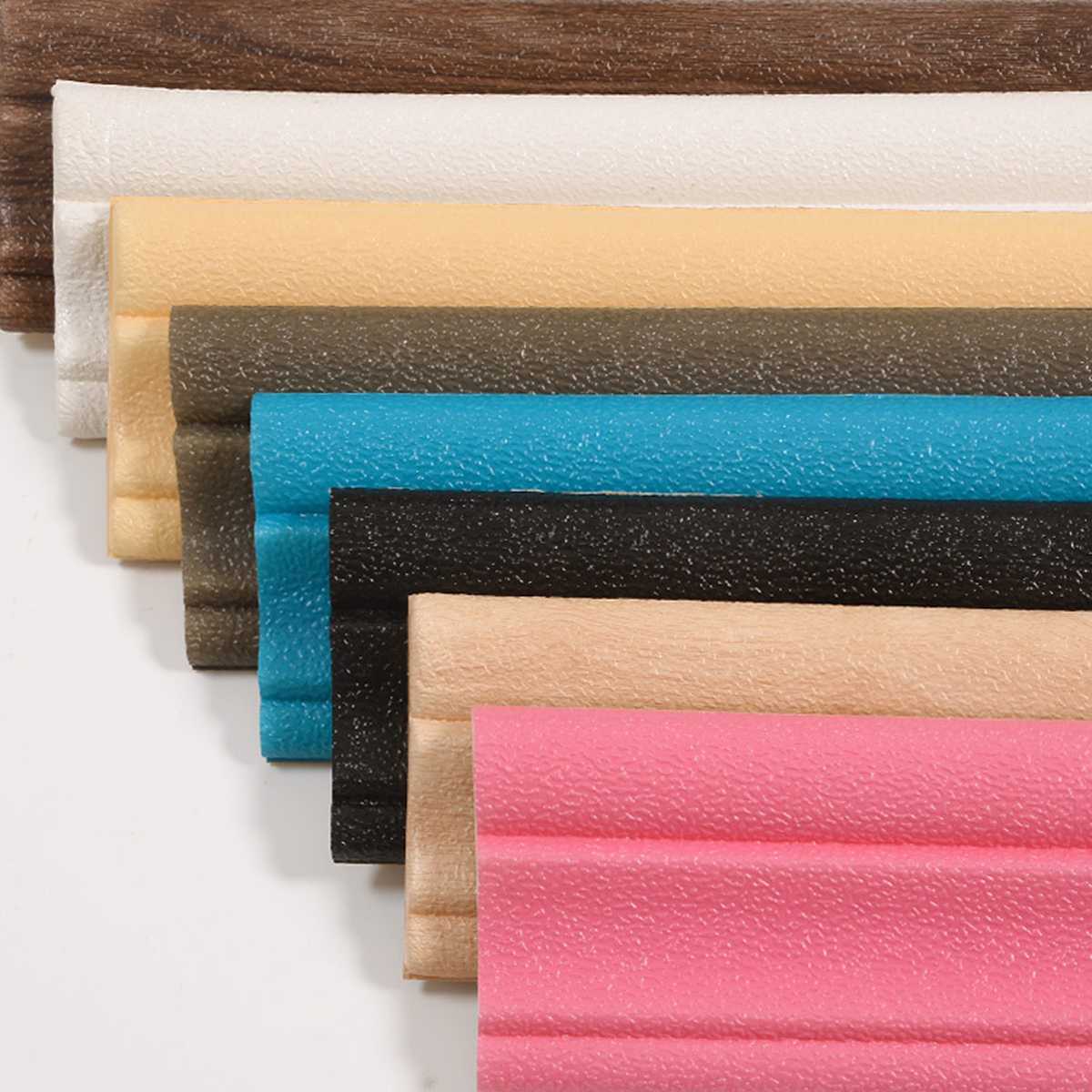 8*230CM Living Room Waist Line Wall Sticker Home Tiles Waterproof Self Adhesive PVC Wallpaper Border Foam Background Baseboard