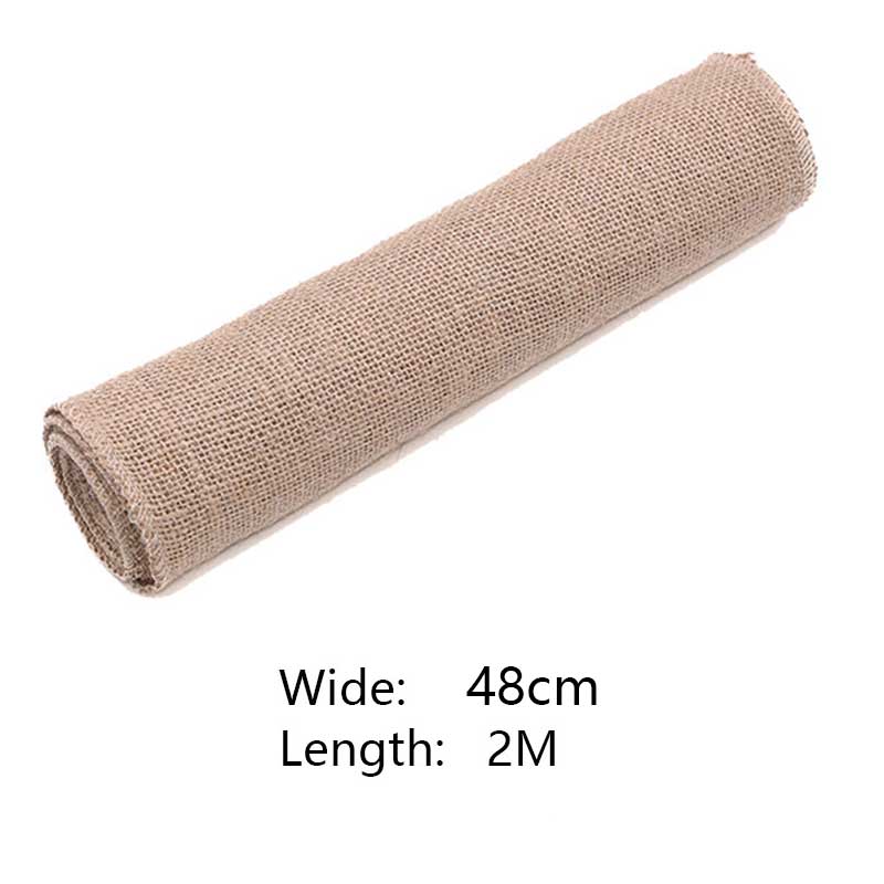 Säckväv band jute band 30cm naturligt vintage jute rep för att slå in rustikt dekorativt julband gör-det-själv heminredning: 48cm