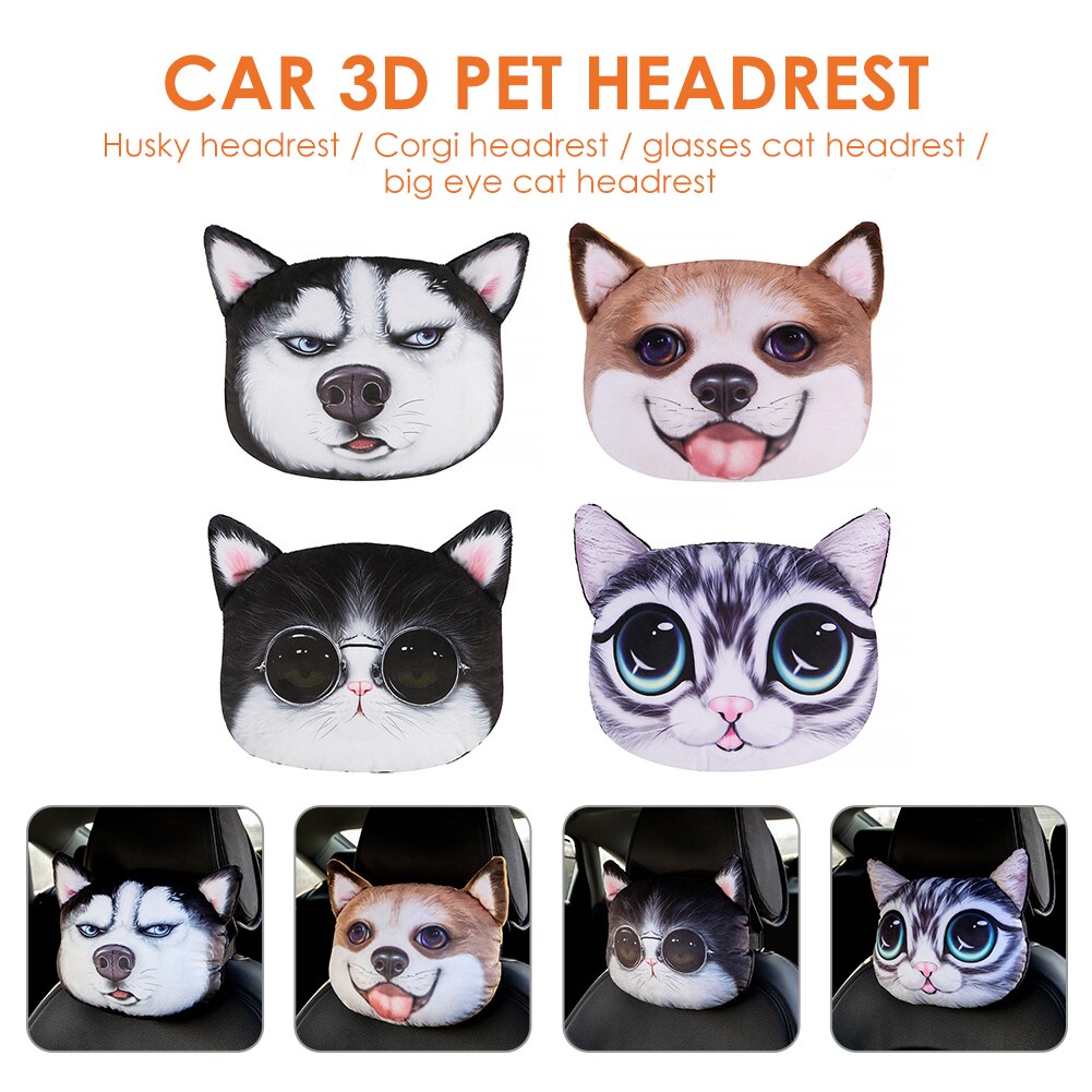 3D dessin animé Animal voiture appui-tête oreiller coussin cou oreiller universel voiture sécurité ceinture de sécurité couverture ceinture de sécurité épaulière coussin