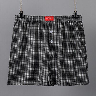 Men Sleep Bottoms Simple Shorts Blue Plaid Summer Male Short Pants Loose Home Wear Pyamas Casual Home Clothes: Color 3 / L