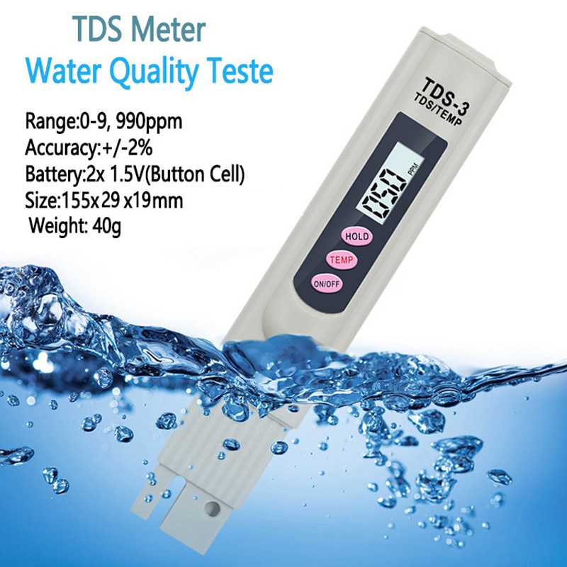 TDS-3 Digital LCD Water Purity Tester Household Drinking Tap Portable Water Monitor Detecto
