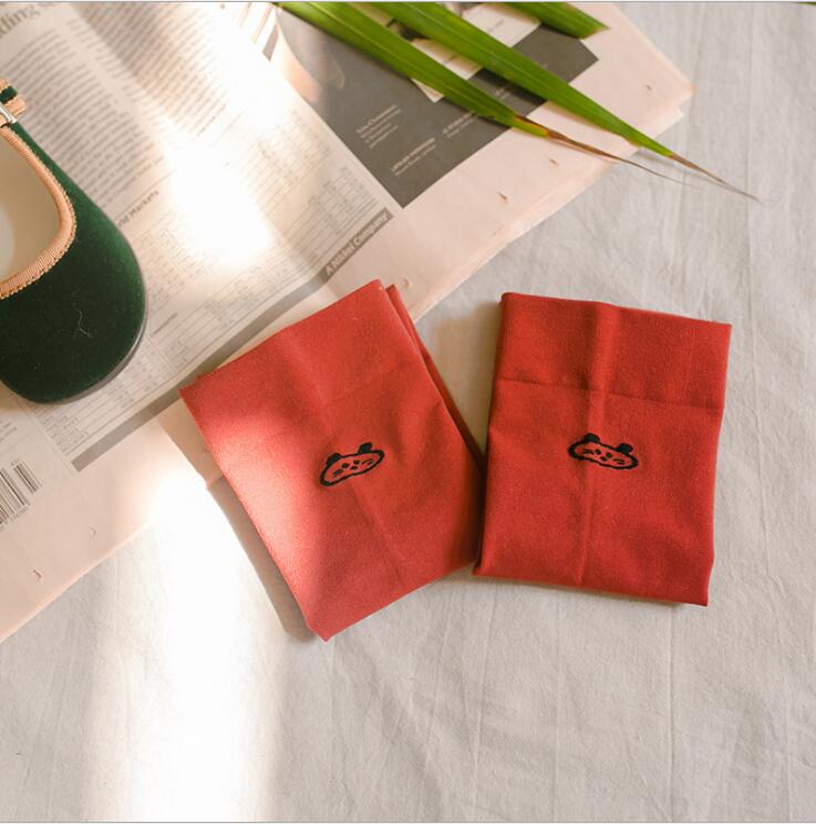 Estate bambini 3-8 anni animale velluto ultra-sottile ginocchio calzini del tubo rosso giallo blu verde colore della caramella calzini per bambini per bambini: Rosso / 3 to 5 year