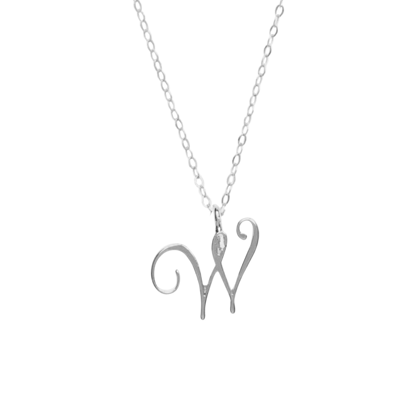 Anheng klassisk halskjede til kvinne 26 bokstaver engelsk kjede bokstav krageben hjem gjør-det-selv kjede choker rustfritt stål dame choker: Platina belagt