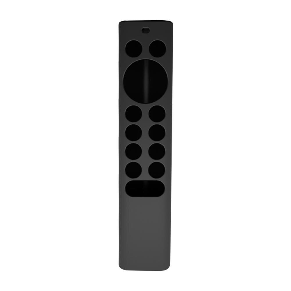 Pehmeä silikonisuojakotelo liukumaton iskunkestävä kansi nvidia shield tv pro /4k hdr kaukosäätimen suojakuori: Musta