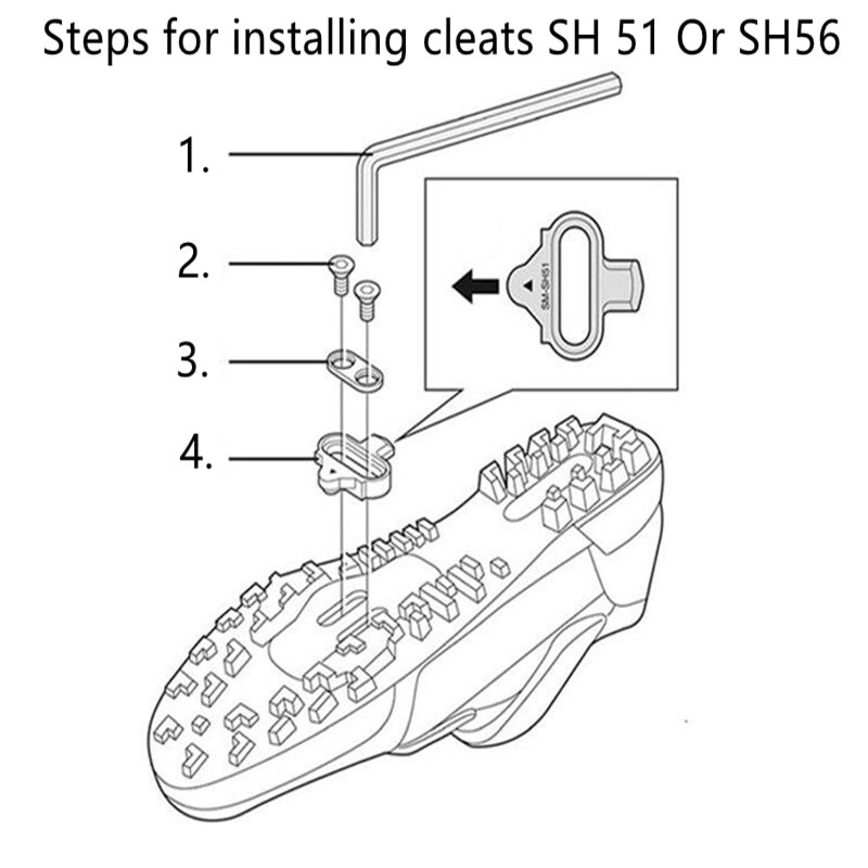 Abrazaderas de Pedal para bicicleta de montaña, Placas flotantes SPD SM SH51 SH 56, sh51, sh56, M520, M540, M8000, M8020