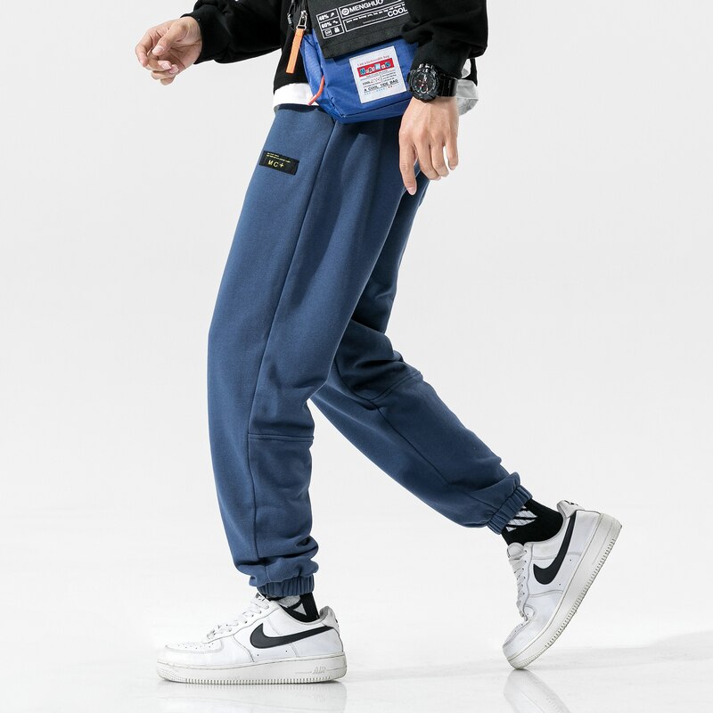 Spring bomuld joggers herre sport joggingbukser herre løbetræningsdragt herre træningsbukser streetwear herre blå bukser