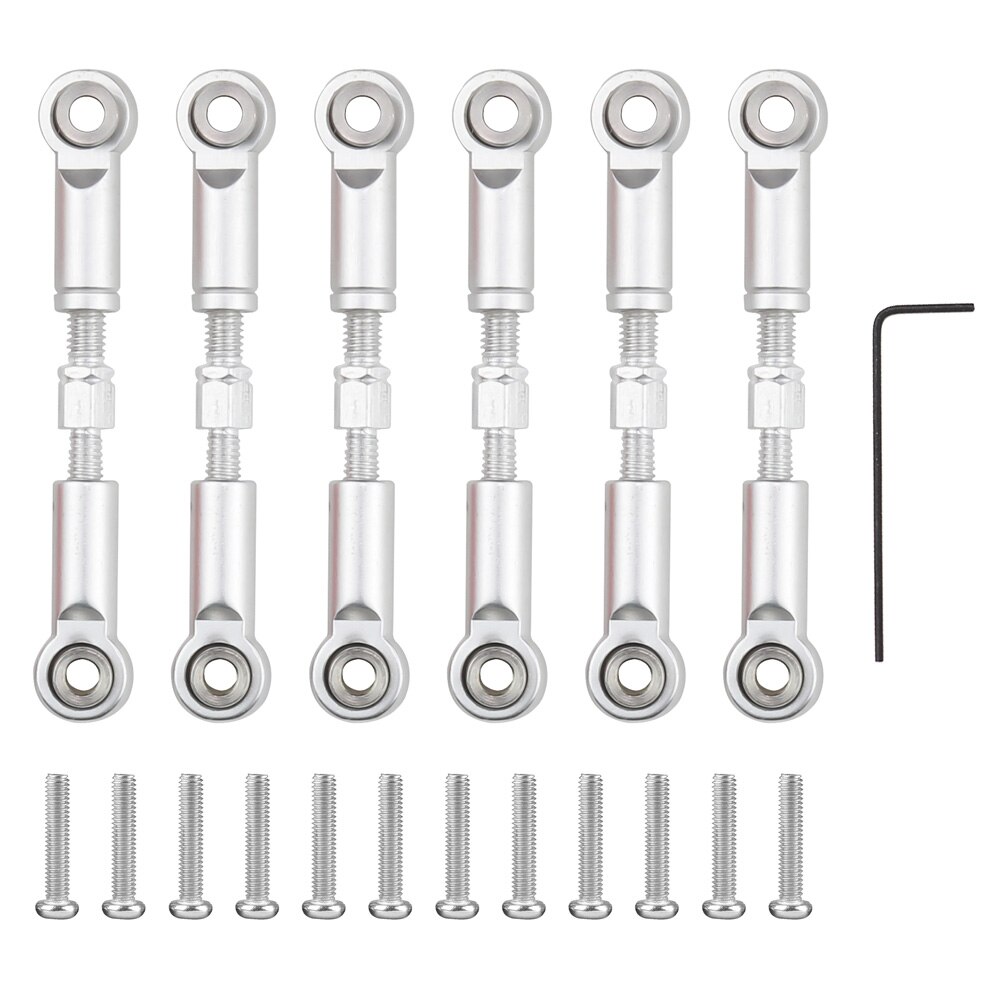 Pièces de rechange en aluminium pour Wltoys 1/18, 6 pièces réglables, A949, A959, A969, A979, K929, tige de traction en métal, A959-B,