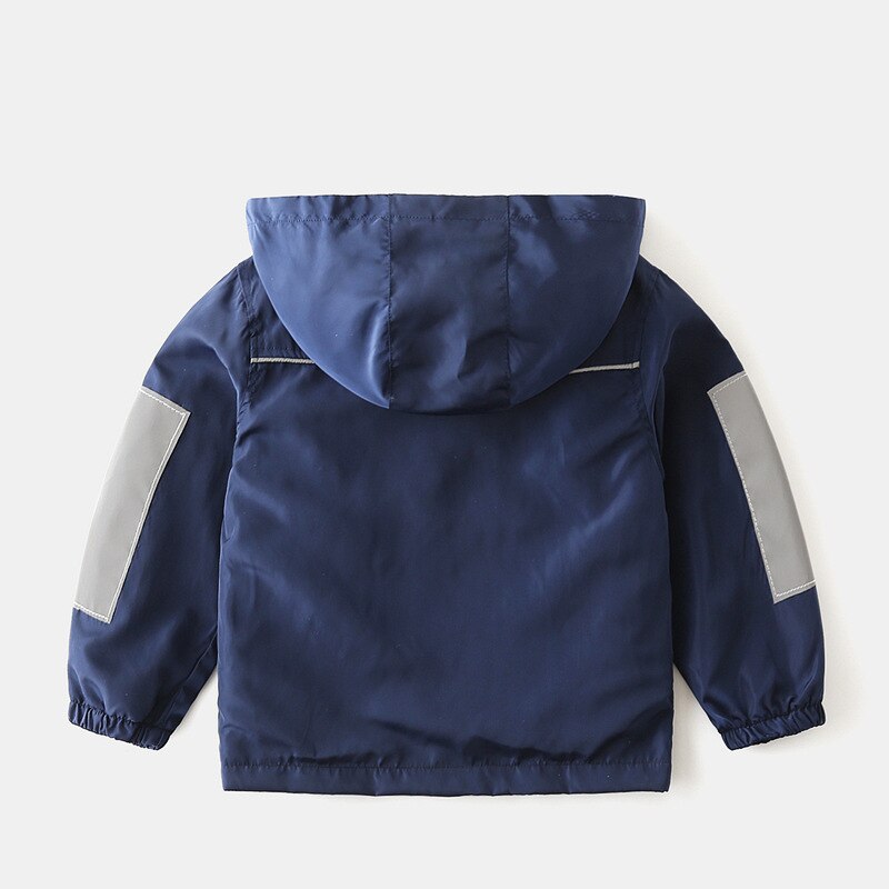 Nuovo 2020 Bambini di Autunno Ragazzi Giubbotti Lettera di Modo di Stampa a Colori Patchwork Con Cappuccio della Chiusura Lampo del Cappotto Dei Bambini Giacca A Vento Giacca Impermeabile