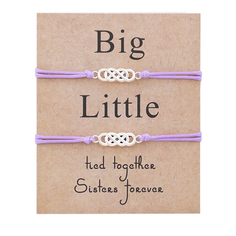2 stuks/set twist big little sorority wish armband beste vriend infinity armband voor soul sister armband vriendschap