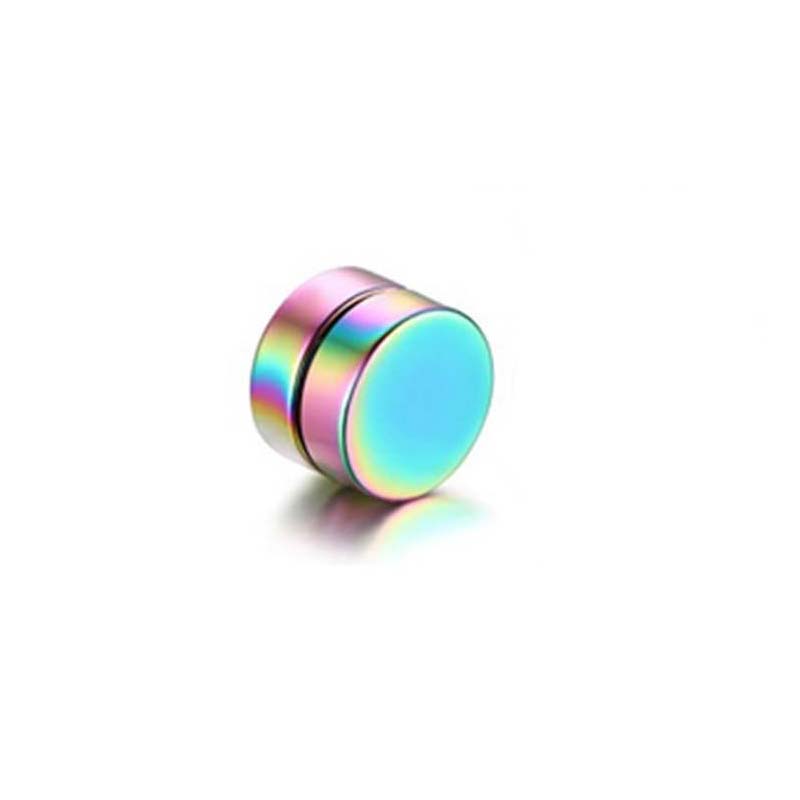 Round Beautiful Circle Non Piercing 1PC Strong Magnet Magnetic Mens Ear Clip About6mm/8mm/10mm/12mm5 Colors Girls Earrings: 12MM / Multicolour