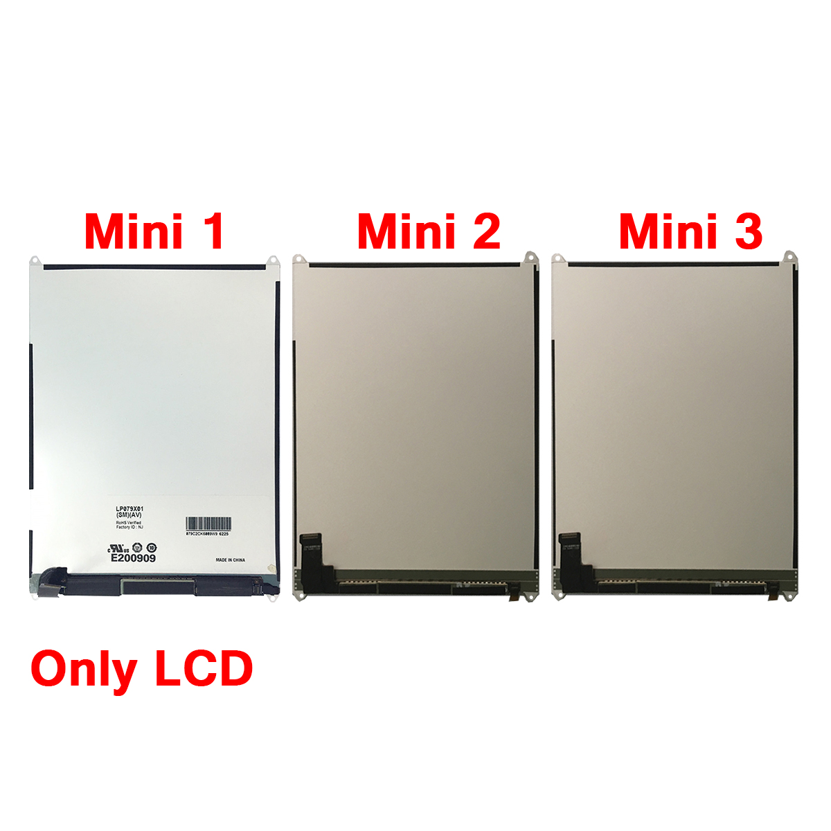 LCD Touch Screen Digitizer Display For APPLE iPad Mini1 Mini2 Mini3 A1432 A1454 A1455 A1489 A1490 A1491 A1600 A1601 Mini 1 2 3
