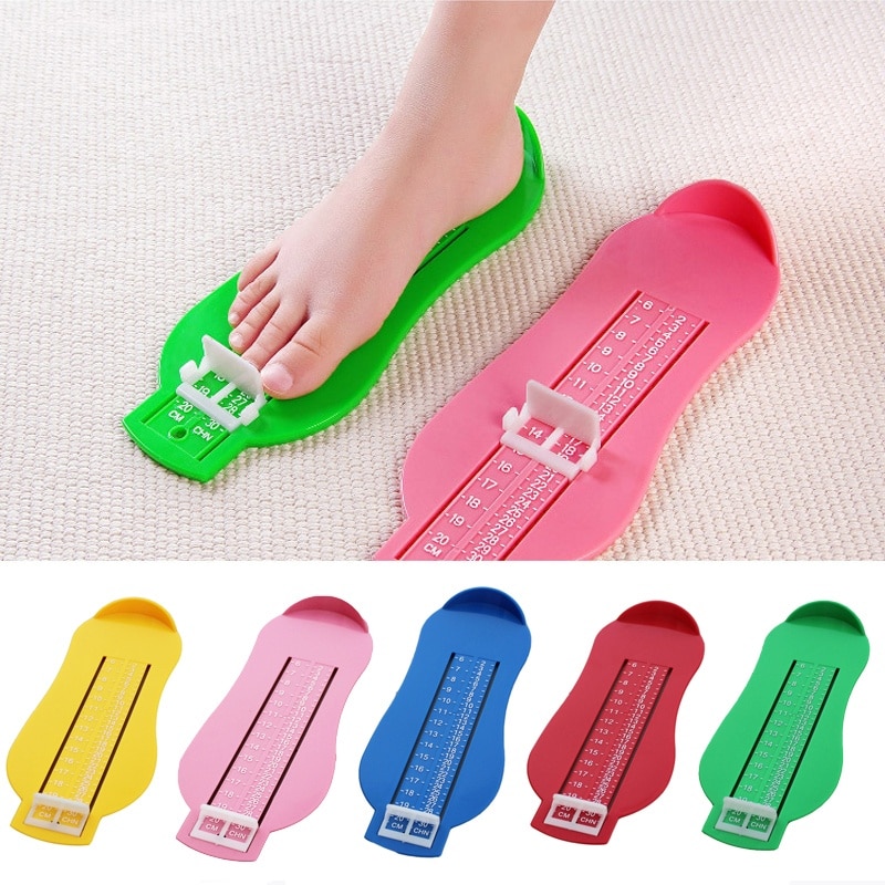1PC Children Adjustable Ruler Measure Shoe Size Tool Foot 5 Colors Applied Gauge Nail Supplies Baby Care Products