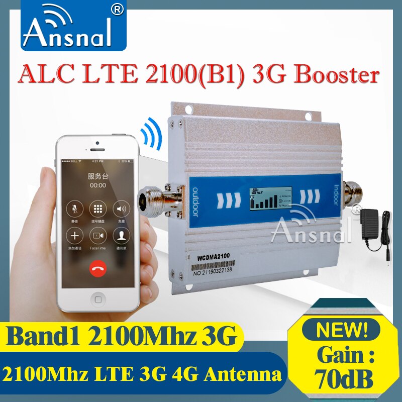1 stück 3g wcdma 2100 mhz 4g mobilfunk-signalverstärker 3g 4g 2100 mhz umts-signalverstärker mit agc/alc