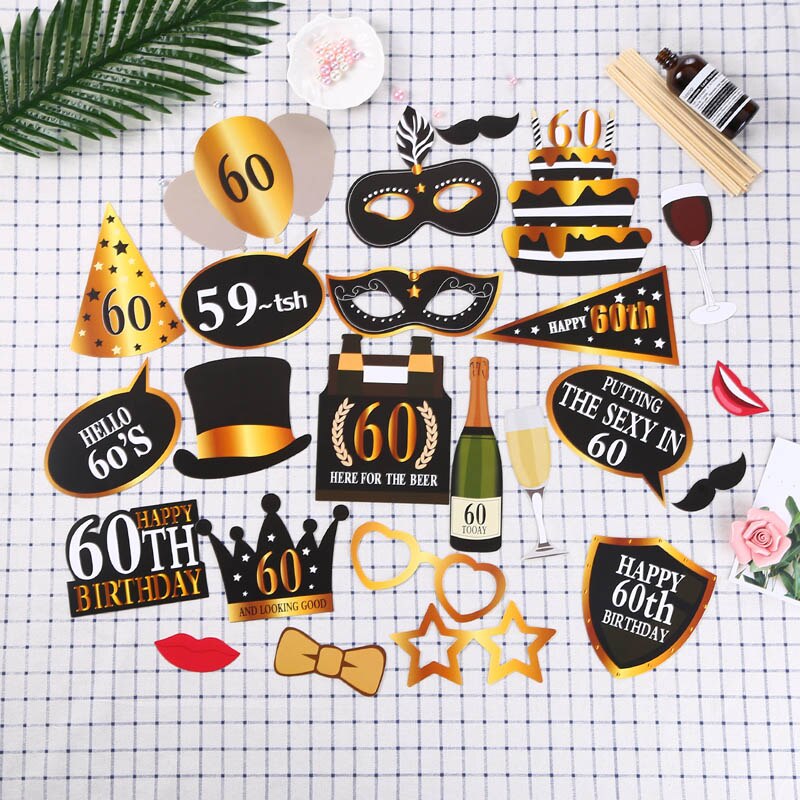 Leeiu 6pcs Spial 18 30 40 50 60th Birthday Swirls Hanging Ornaments Happy Birthday Party DIY Decorations Cheers 30th Birthday: 8