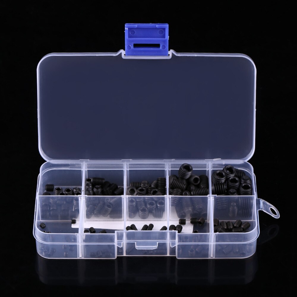 200Pcs Hex Socket Head Grub Set Screws Cup Point Round head Lock screw With Box Assortment Kit M3 M4 M5 M6 M8 tornillos