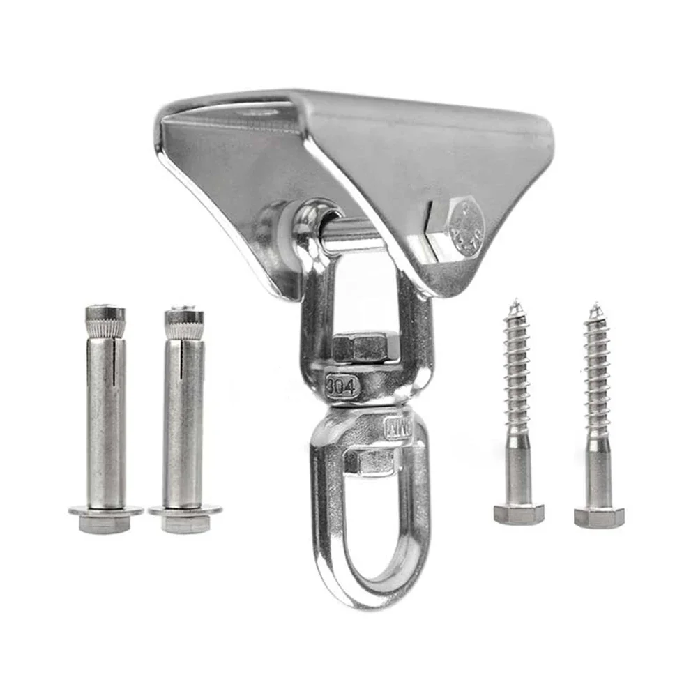 1 set plafondhaakset schommelhaak roestvrij staal roterende haak hangstoel hangend bed vaste plaat schommelaccessoires
