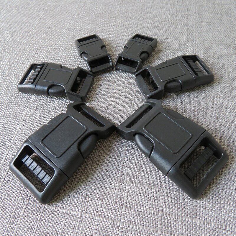 20 stuks/pak plastic zijsluiting voor tas, hondenhalsband, paracord armband, tas, rugzakband, band, 15mm 20mm 25mm accessoire