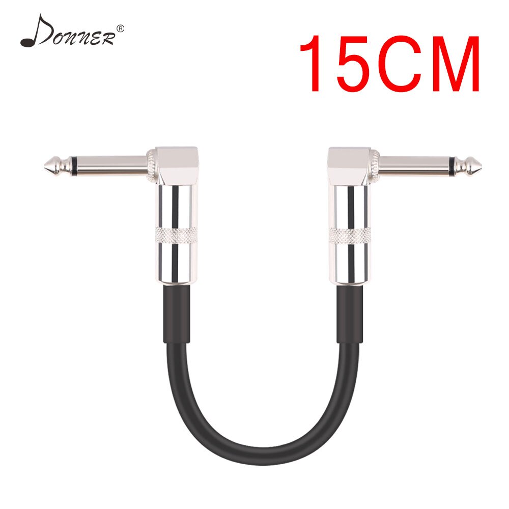 Donner Guitar Patch Pedal Cable 30/15cm Right Angle Guitar Effect Pedal Cables Cord Copper Wire Guitar Accessories: 15cm