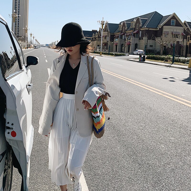 Solid Color Beach Straw Bag High Handmade Casual Shoulder Bags for Women Simple All-match Travel Bags Sac A Main