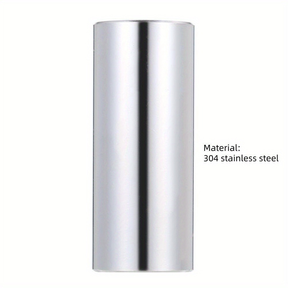 Barra deslizante de guitarra de 60MM, diapositivas de dedo de Metal/acrílico de acero inoxidable para guitarra, ukelele, instrumentos de cuerda, accesorios para guitarra, 1 ud.: Plata