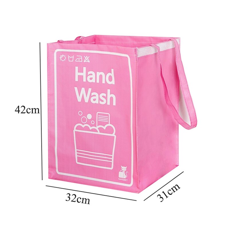 Große Quadrat Gewebt Wäsche Korb Korb Baby Abschluss Kleidung Spielzeug Faltbare Stoff Lagerung Taschen Griff Schlecht Waschen Organizer