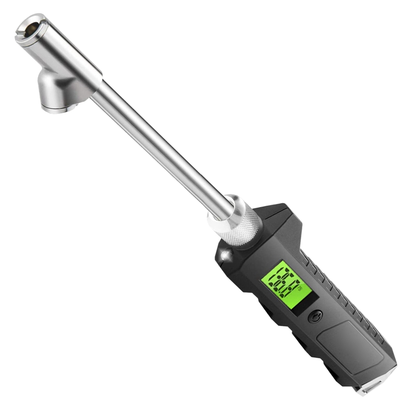 Verlichte Heavy-Duty Truck Bandenspanningsmeter Met Lcd Lichtgevende Display Dual-Head Digitale Bandenspanningsmeter