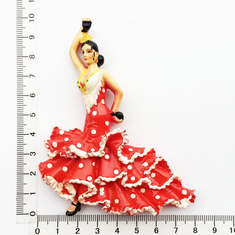 Spanien Valencia Farias Jungfrau Maria Statue Tourist Souvenirs Kühlschrank Magnet Spanisch Tänzerin Magnetischen Kühlschrank Aufkleber Idee: e