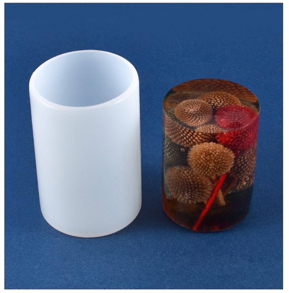 DIY Cylinder Hexagon Silicone Mold Epoxy Resin Candle Mould Aroma Candles Wax Molds Clay Plaster Crafts Casting Mould Home Decor