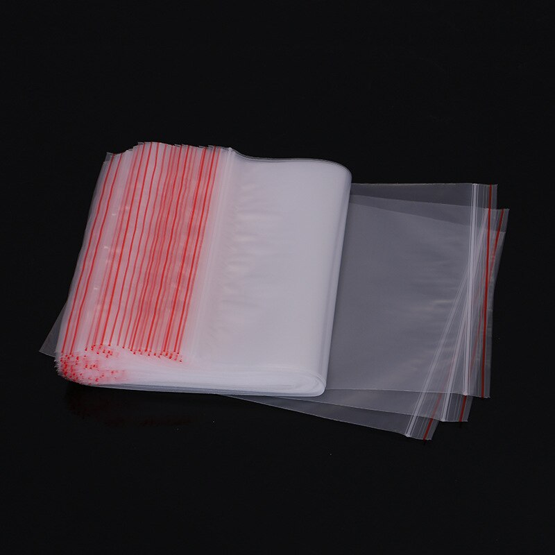 100 teile/los 9 größe Klar Kunststoff Poly Beutel Griff Wiederverschließbaren Postleitzahl-sperren Beutel Kleinigkeiten Selbst Dichtung Lagerung Tasche