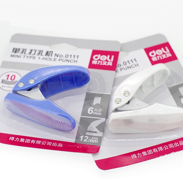 Deli 1pcs hole Punch Deli DIY Cute Kawaii Plastic Decorative Scrapbooking Paper Hole Punch Office Binding Supplies
