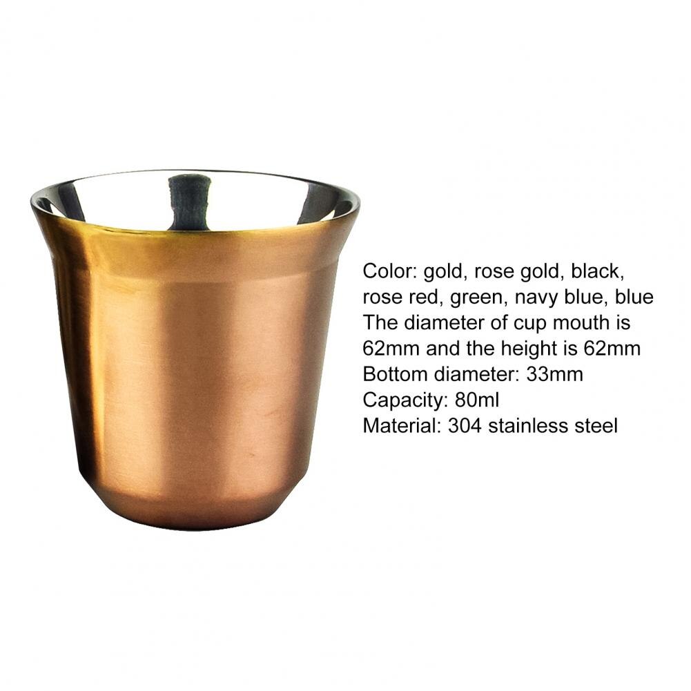 Double Wall Stainless Steel Espresso Cup Insulation Nespresso Pixie Coffee Cup Capsule Shape Cute Thermo Cup Coffee Mugs