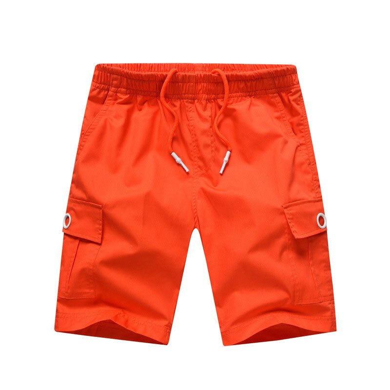 Shorts d'été pour garçons, pantalons courts pour enfants, coton, taille élastique, , BC126, décontracté: orange / 8
