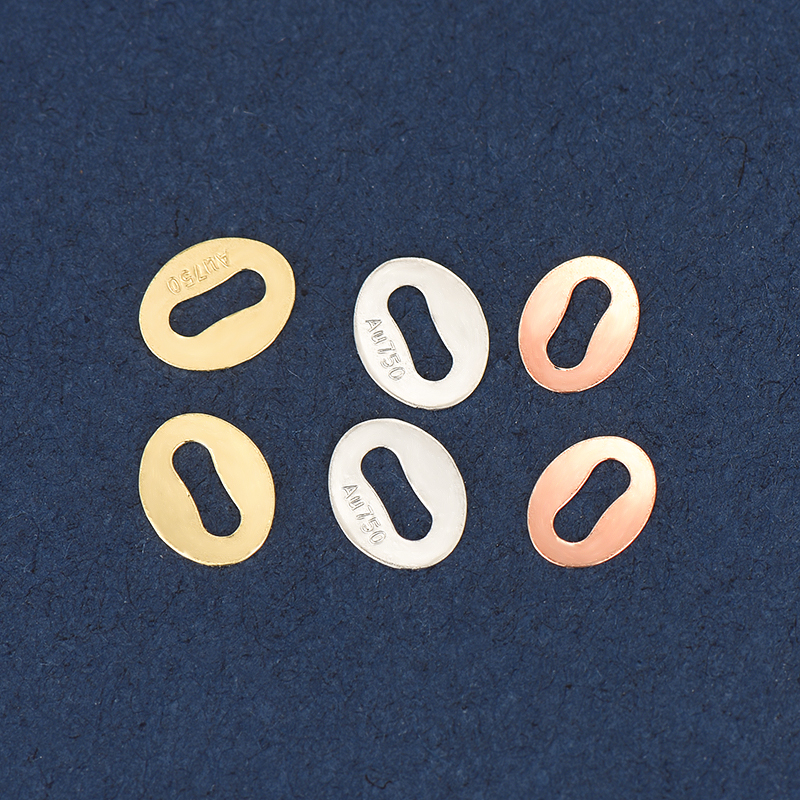 DIY Necklace Bracelets Chains Connector Lock Fine Jewelry Accessories Findings 18k Gold Spring Clasp With Au750 Stamp Ring