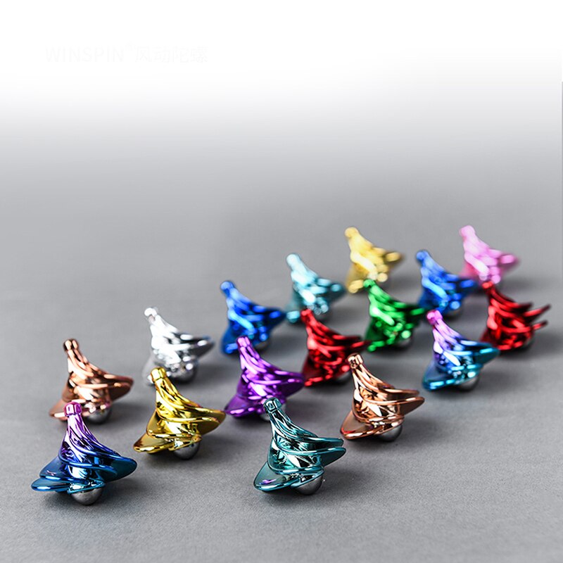 Pneumatic Gyro Decompression Toy Gyro Colorful Wind Blowing Gyro Pneumatic Spinning Top Colorful MetaL Wind Spinning Desktop