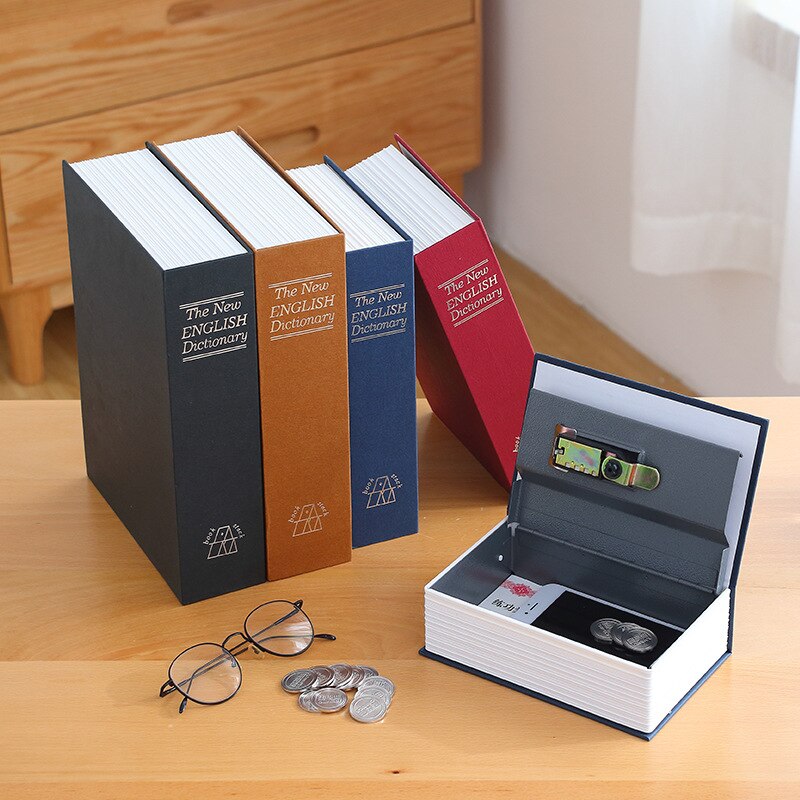 Ordbog mini safe box skjult bog box opbevaring skifte box ordbog bog forsikring box simulation ordbog password locker