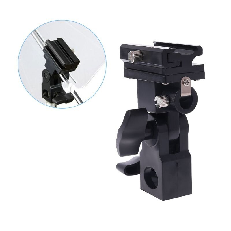 Photo Flash Adapter Shoe Swivel Mount Light Stand Bracket B Umbrella Holder HX6A