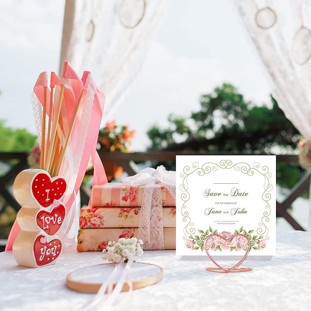 10pcs Number Holder Stands Name Seating Labels Placecard Clips Photo Picture Cards Display Stand for Wedding Anniversary Party