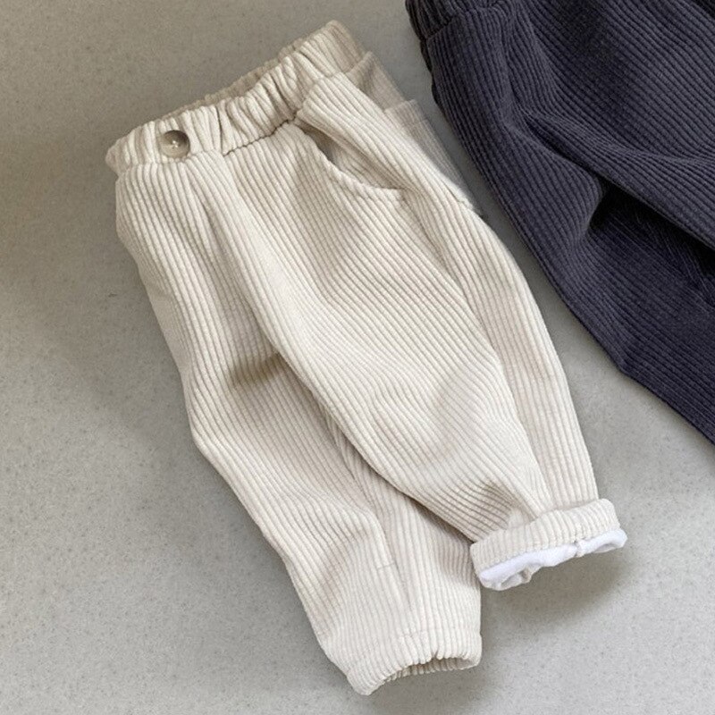 Jungen Gerade Hosen Junge Warme Hosen freundlicher Kabel Hosen Winter Neue Baby Plus Samt Von verlieren Beiläufige Wilden hosen